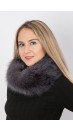 Blue fox fur neck warmer